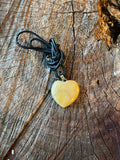 YELLOW JASPER - GEMSTONE HEART PENDANT