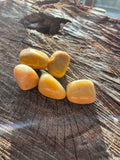 Yellow Jasper - DETOX, CALMING, POSITIVITY, TRAVEL STONE - Tumble Stone