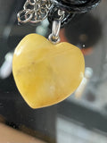 YELLOW JASPER - GEMSTONE HEART PENDANT