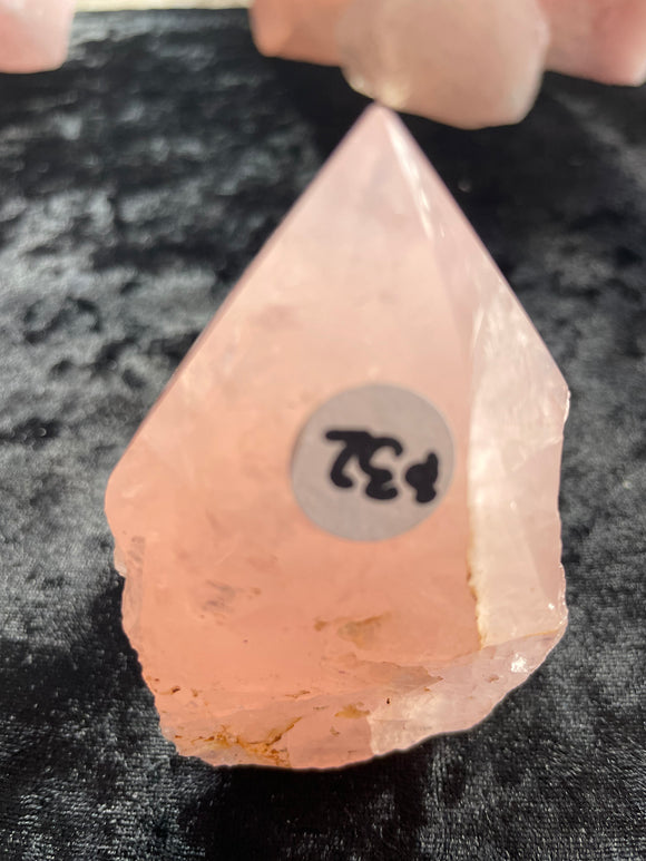 Rose Quartz Semi Polished Point