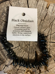 Black Obsidian - Protection - Chip Bracelet