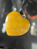 YELLOW JASPER - GEMSTONE HEART PENDANT