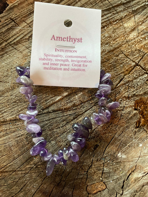 Amethyst - INTUITION - Crystal Chip Bracelet